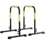 Dip Station - Dip Bar Krachttraining - Thuistraining Kracht - In Hoogte Verstelbaar - 120 kg Draagvermogen - Groen