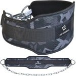 Dipriem met Stalen Ketting - Verstelbare Fitness Riem voor Krachttraining en Bodybuilding