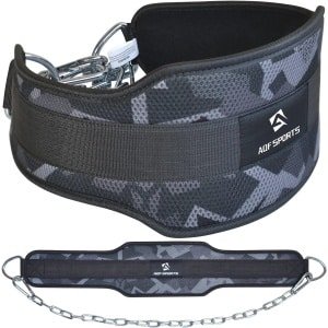 Dipriem met Stalen Ketting - Verstelbare Fitness Riem voor Krachttraining en Bodybuilding