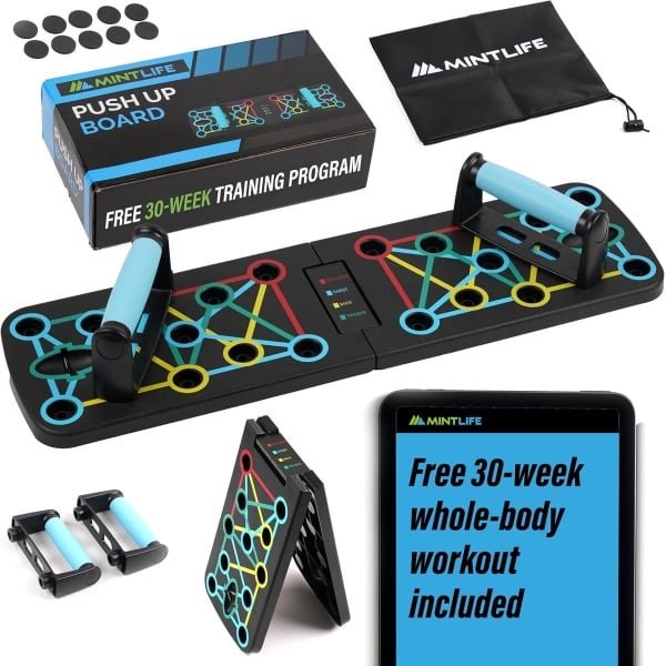 Draagbaar Push Up Board voor Effectieve Krachttraining - Inclusief 30 Weeks Gratis Trainingsprogramma