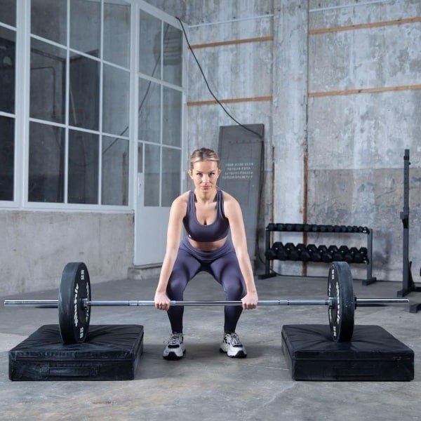 Drop Pad Set - Werppad Halterhouder - Krachttraining Dempen - Schokabsorberend Schuim - 75 x 60 x 15 cm - Zwart