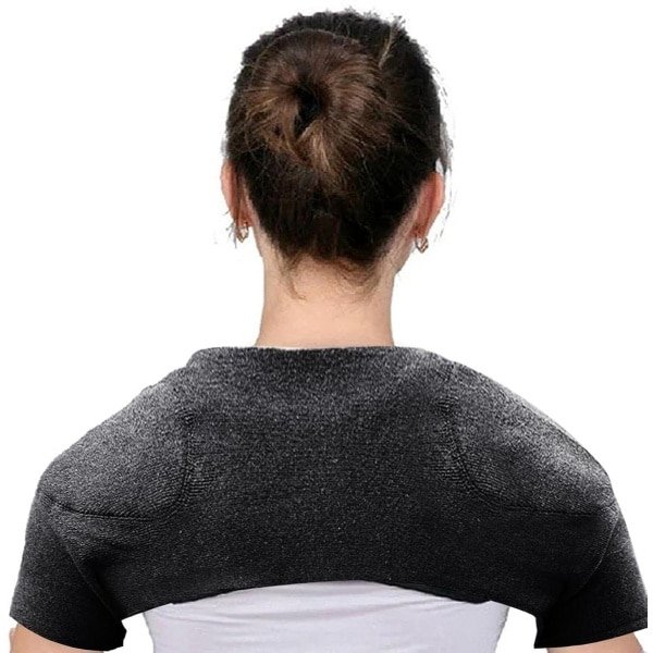 Dubbele Schoudersteun Bandage - Ademend Schouderbrace voor Warmte & Bescherming bij Outdoor Wandelen, Krachttraining en Sport