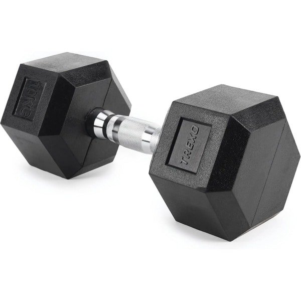 Dumbbells 12.5kg - 35kg Hexagon Rubber Gewichten voor Krachttraining Thuis