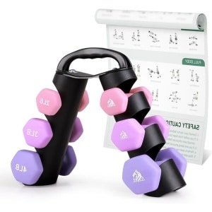 Dumbbells - 2 stuks neopreen gecoate handgewichten - antislip - anti-rol - zeshoekige halters - krachttraining - weerstandstraining