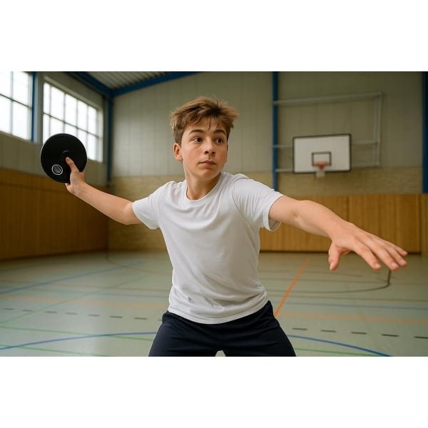 Duurzame Trainingsschijf van Zwart Rubber voor Atletiek en Krachttraining