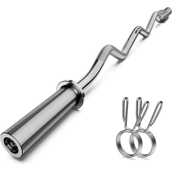 EZ Curl Stang 119 cm voor Gewichtheffen & Krachttraining - Geschikt voor 2 Inch Halterschijven
