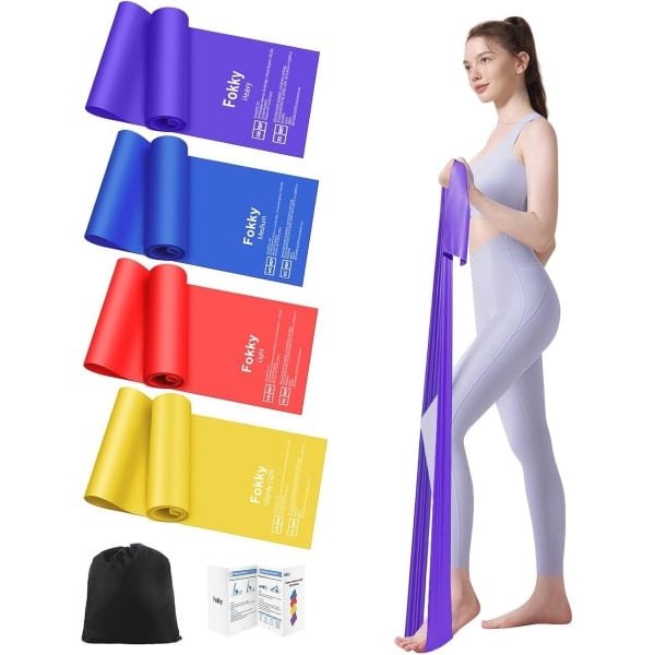 Elastische Banden voor Spieropbouw - 4 Stuks van 1,8 m - Ideaal voor Crossfit, Yoga en Pilates