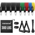 Elastische Fitnessbanden voor Yoga, Krachttraining en Thuisoefeningen - 8-delige Set met Hoogwaardige Duurzaamheid