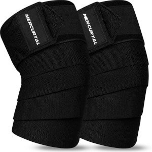 Elastische Kniebandage voor Krachttraining en Fitness - Geeft Steun bij Squats en Gewichtheffen