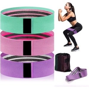 Elastische Krachttraining Banden - Fitness Banden Set - Thuis Sporten - 3 Weerstandsniveaus - 8 cm Breed - Meerkleurig