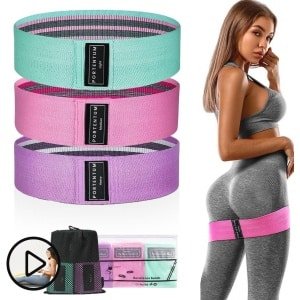 Elastische Spierbanden Set van 3 - Antislip Fitnessbanden voor Weerstandstraining, Yoga en CrossFit
