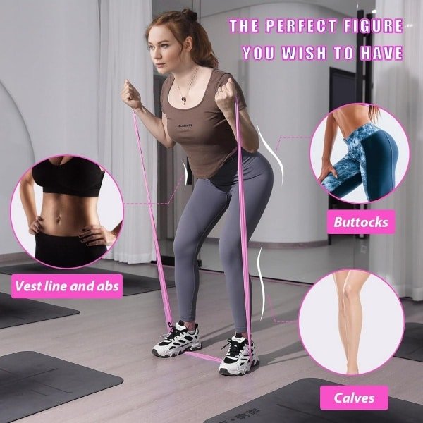 Elastische Weerstandsbanden Set voor Krachttraining, Yoga en Fysiotherapie