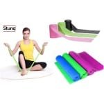 Elastische fitnessband set voor krachttraining en revalidatie