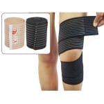 Elastische kniebandage 120 cm voor krachttraining en powerlifting - kniebeschermer met enkelsteun