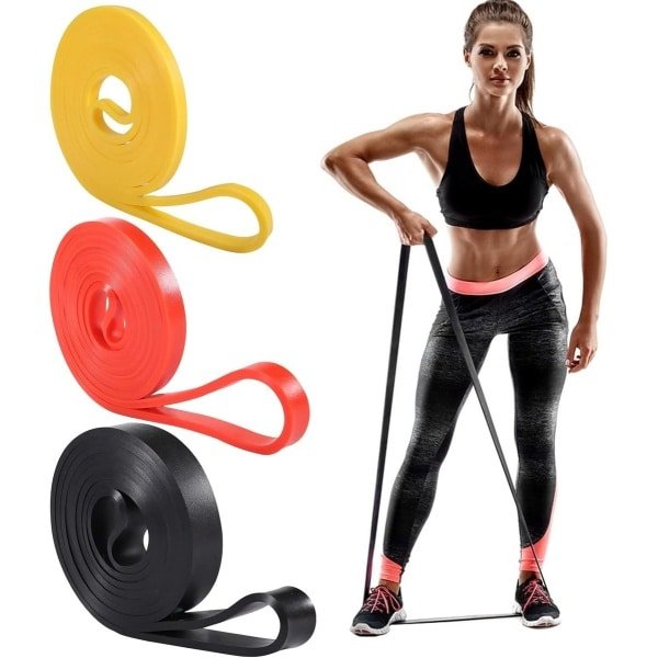 Elastische krachttraining - 3 maten - elastisch - Pull up bands - Weerstandsbanden - Resistance Band - Fitness Elastiek - 5 verschillende Weerstanden - voor krachttraining, sport, fitnessbanden, weerstandsband voor weerstandstraining, powerlifting