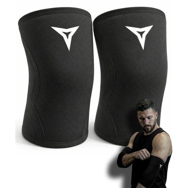 Elbow Sleeves 7MM - Elbow Wraps - Elleboog Brace voor Powerlifting, Fitness & Crossfit - 2 Stuks - Maat S