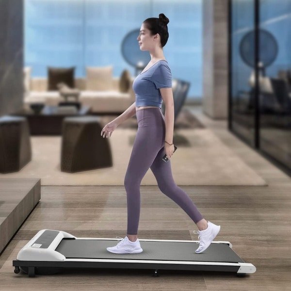 Elektrische Loopband - Thuis Fitness - Dagelijks Trainen - Inklapbaar Ontwerp - 120x50x17 cm - Wit