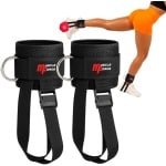 Enkelbanden voor krachttraining - 2 stuks voet- en enkelriemen met dubbele D-ring - Ideaal voor kabelmachine en fitness