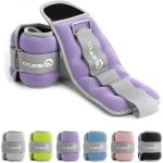 Enkelgewichten - Polsgewichten Armgewichten - Krachttraining Fitness - Verstelbare Riem - 2 lbs x 2 - Paars
