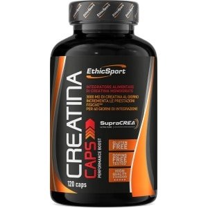 EthicSport Creatina 120 Capsules - Creatine Monohydrate Supplement for Strength, Power & Performance