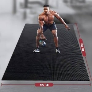 Extra Grote Fitnessmat 122x183 cm - Dikke Antislip Trainingsmat voor Thuisgym, Yoga & Cardio - Duurzame Workout Vloermat