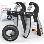 FUNFLEX Hand Vingertrainer Set, Verstelbare Grip Kracht Onderarm Trainer, Vingertrainer, Onderarm Training Apparaat, Griptrainer, Fitness Handtraining, Krachttraining
