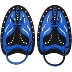 Fijne Fins Swim Hand Paddle, Verstelbare Duik Trainingshandschoenen voor Professioneel Zwemmen, Ideaal voor Techniek en Krachttraining (Blauw)