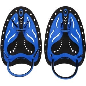 Fijne Fins Swim Hand Paddle, Verstelbare Duik Trainingshandschoenen voor Professioneel Zwemmen, Ideaal voor Techniek en Krachttraining (Blauw)