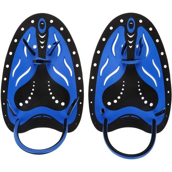 Fijne Fins Swim Hand Paddle, Verstelbare Duik Trainingshandschoenen voor Professioneel Zwemmen, Ideaal voor Techniek en Krachttraining (Blauw)