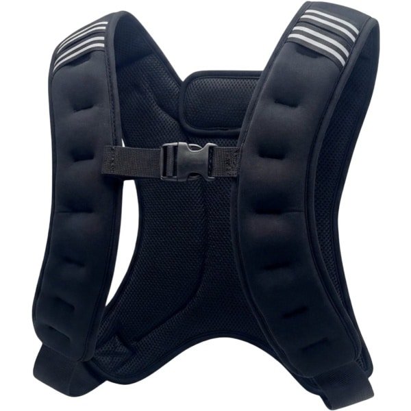 Fitby Gewichtsvest 5KG - Weighted Vest - Gewichtsvesten - Gewichten - Krachtraining & Crossfit - Fitness - Cardio - Zwart