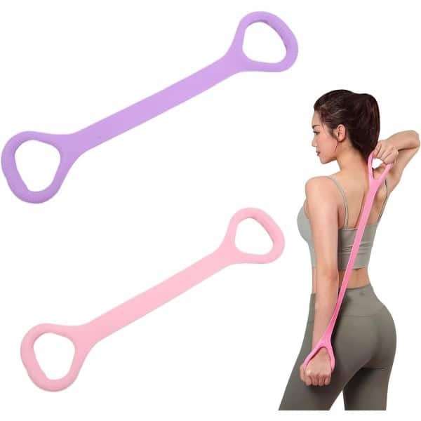 Fitness Bands met Handvatten - Weerstandsbanden - Krachttraining - Rubber Weerstandsbanden voor Rug en Schouders - Elastische Band voor Spieropbouw - Pilates - Yoga - Krachttraining - Pack