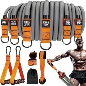 Fitness Elastieken - Sport Banden - Krachttraining Thuis - Niet-Glijdende Greep - Oranje