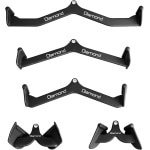 Fitness Handgrepen Set - Roei- en Pull-up Handgrepen - Krachttraining Thuis - Antislip Rubber Coating - 31-80 cm - Zwart