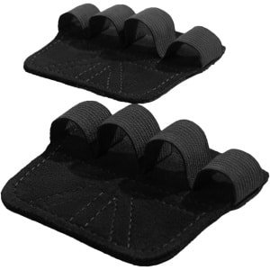 Fitness Handschoenen - Palmbescherming Tillen - Krachttraining Gewichtheffen - Ademend Rundleer - Ca 10x8cm - Zwart