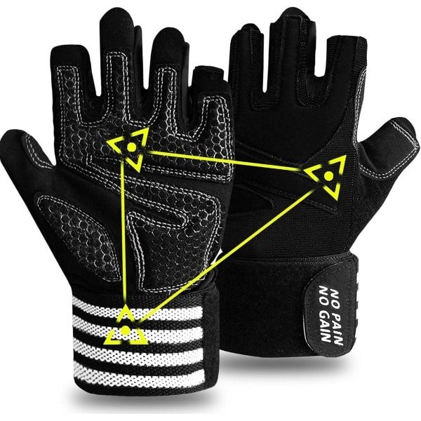 Fitness Handschoenen met Polssteun - Gel Polstering voor Krachttraining, Gym & Crossfit