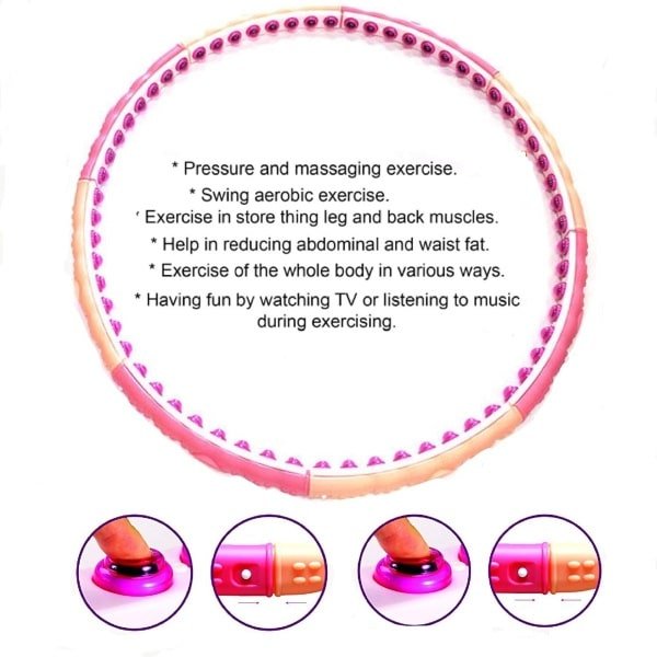 Fitness Hoelahoep met Massagestrips voor Taille Training en Cardio
