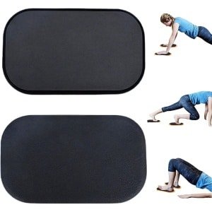 Fitness Schuifschijven - Core Sliders - Krachttraining Thuis - Dubbelzijdig Gebruik - Maat M - Zwart