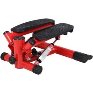 Fitness Stair Stepper - Hometrainer Stepper - Indoor Thuistraining - Met Weerstandsbanden - Compact Formaat - Zwart