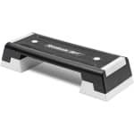 Fitness Stepbankje - Aerobic Step - Cardio Training - 3 Hoogte Niveaus - 102x38x25 cm - Wit/Zwart
