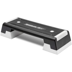 Fitness Stepbankje - Aerobic Step - Cardio Training - 3 Hoogte Niveaus - 102x38x25 cm - Wit/Zwart