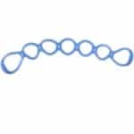 Fitness Touw Band - Yoga Riem Spierband - Krachttraining Rekken - 7-gaats Ontwerp - Blauw