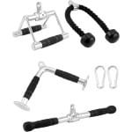 Fitness Trainingsset: Lat Pulldown Handgrepen, Roeihendel, Kabelaccessoires en Stangen voor Krachttraining