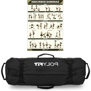 Fitness Zandzak - Workout Zandzak - Krachttraining Gewichtheffen - 8 Comfortabele Handgrepen - Verkrijgbaar in 3 Maten - Zwart