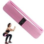 Fitness banden set - Weerstandsbanden booty bands - Krachttraining thuis - Antislip elastische banden - 76 cm - Roze