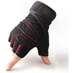 Fitness handschoenen zonder vingers maat L - sport handschoenen met polssteun voor heren & dames - krachttraining, dumbbell, fietsen, boksen, crossfit, haltertraining