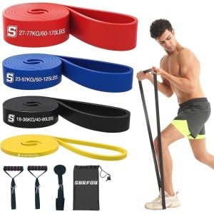 Fitnessband Set met Weerstandsniveaus voor Krachttraining, Yoga en Pilates