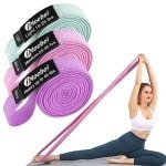 Fitnessband Set van 3 Met Weerstandsbanden voor Krachttraining en Yoga