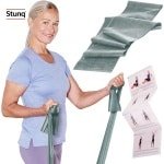 Fitnessband voor krachttraining - Groene weerstandsband met handleiding