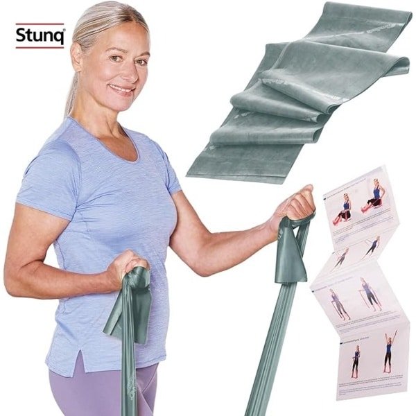 Fitnessband voor krachttraining - Groene weerstandsband met handleiding