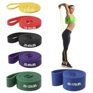 Fitnessbanden Set - 6 Stuks Weerstandsbanden voor Krachttraining en Yoga
